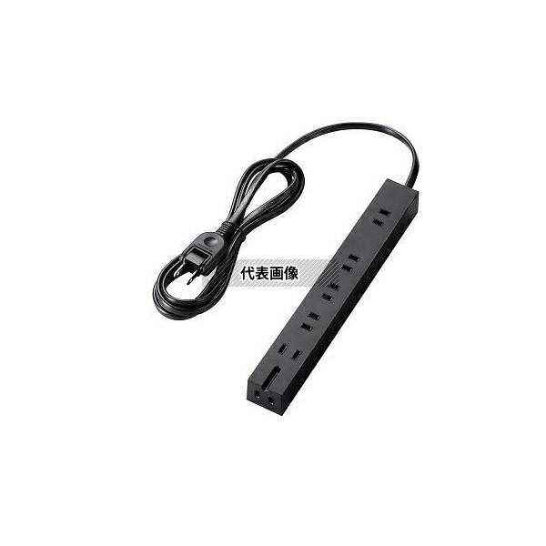 エレコム T-KM01-2620BK 超強力磁石タップ 6個口(内3ピン1) 2m ブラック