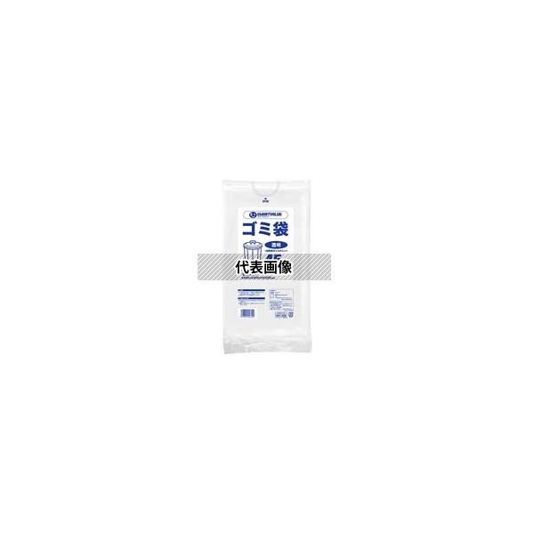 スマートバリュー N208J-45P ゴミ袋 LDD 透明 45L 600枚