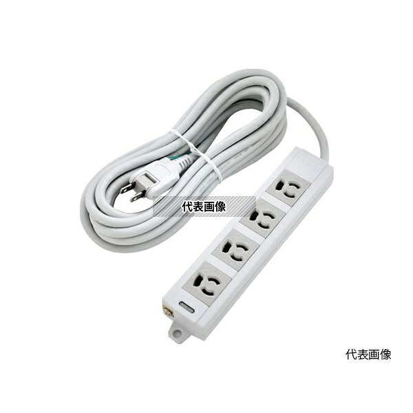 トラスコ中山 TOT3N-410 電源タップ 3P抜け止め4個口 10M アース/マグネット付