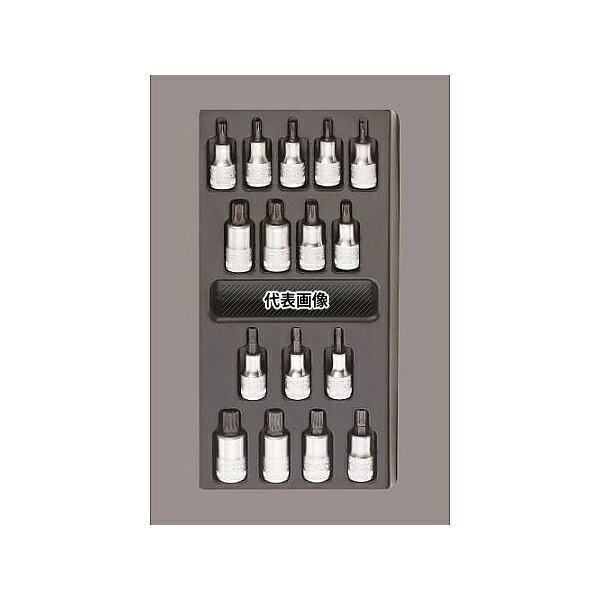 エスコ EA612TK-14 1/2DR ビットソケットセット\