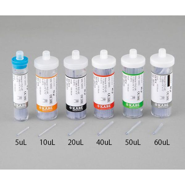 アズワン(AS ONE) プラスチック製エンドトゥエンド毛細管(プレイン) 10μL 100本入 60700