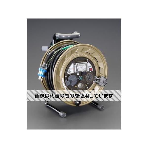 ハタヤリミテッド AC125V/15A/30m メタルセンサーリール(漏電遮断器付) EA815MS-30 入数：1台