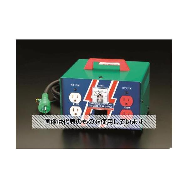 エスコ AC100V→AC115V･125V/3.0KVA 昇圧トランス EA815ZG-3 入数：1台