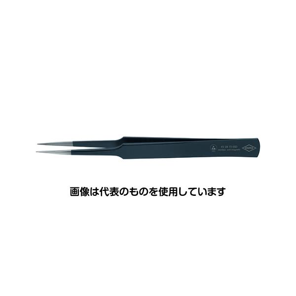KNIPEX 精密非磁性ピンセット 130MM 9228-72ESD 1本