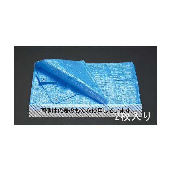 エスコ 10 x 10m/0.15mm ブルーシート(#1500/2枚) EA911AB-16 入数：1組