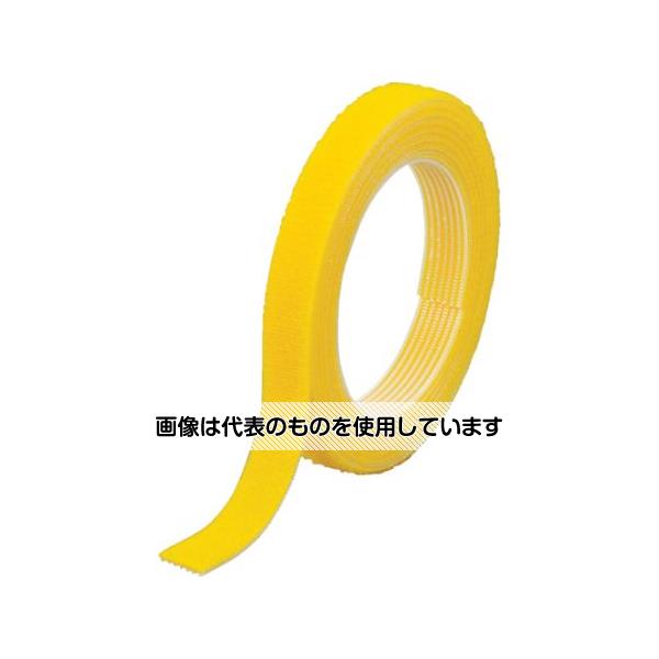 トラスコ中山 マジックバンド?結束テープ両面 幅40mmX長さ10m黄 MKT-40100-Y 1巻