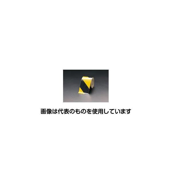 エスコ 100mmx10m トラテープ(粗面用･反射 黒/黄) EA983FD-100 入数：1巻