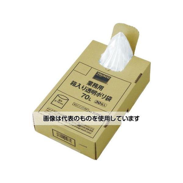トラスコ中山 まとめ買い 業務用ポリ袋 透明・箱入 0.15×70L(30枚入) XU0070 入数：1箱(30枚入)