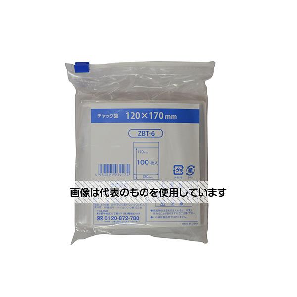 チャック袋 A6 120×170mm 1ケース(100枚×60袋入) ZBT-6 小物や化粧品や薬などの保管に 密閉袋 保存用ポリ袋