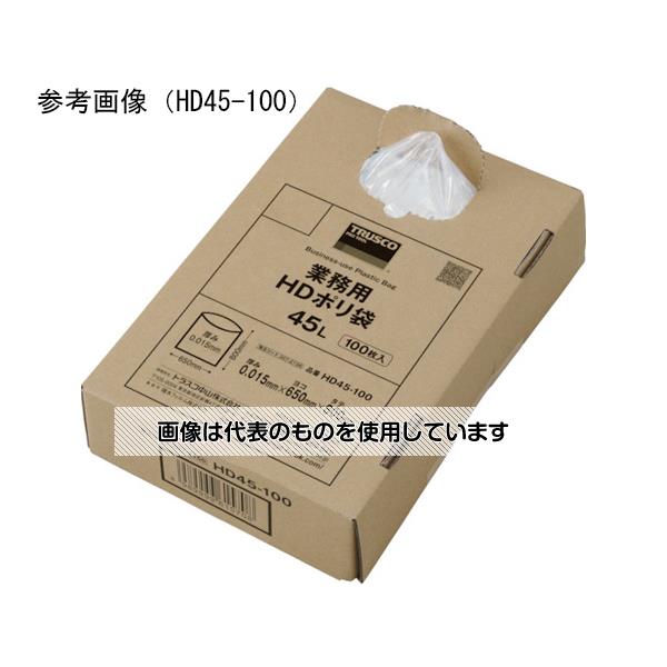 トラスコ中山 業務用HDポリ袋 半透明・箱入り 0.018mm厚X70L(100枚入) HD70-100 入数：1箱(100枚入)