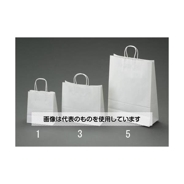 エスコ 340x220x320mm 紙袋(白無地/50枚) EA927SA-4 入数：1セット(50枚入)