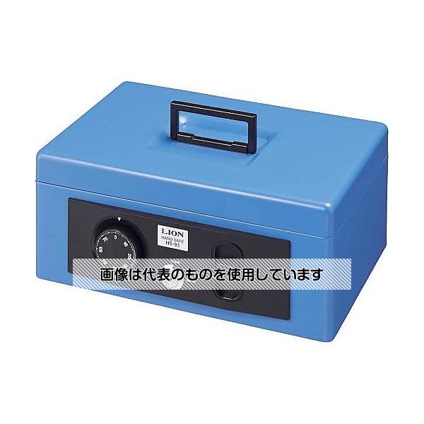 ライオン事務器 315x232x133mm 手提げ金庫(ブルー) EA961KA-3 入数：1台