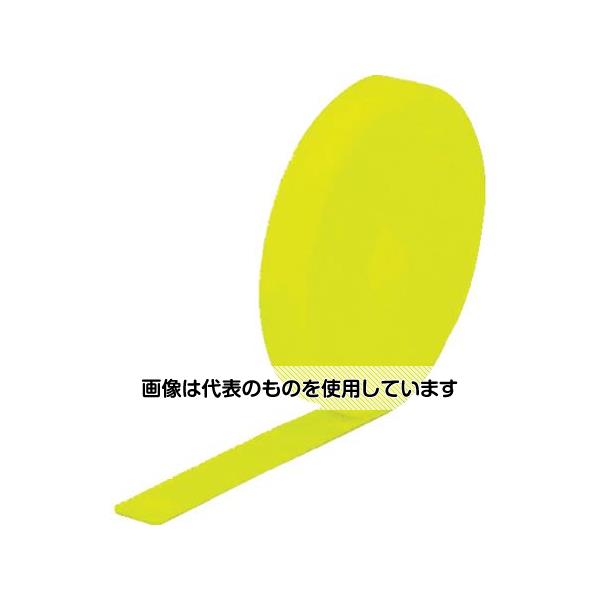 トラスコ中山 マジックバンド結束テープ両面蛍光イエロー20mm25m MKT-20250-LY 入数：1巻