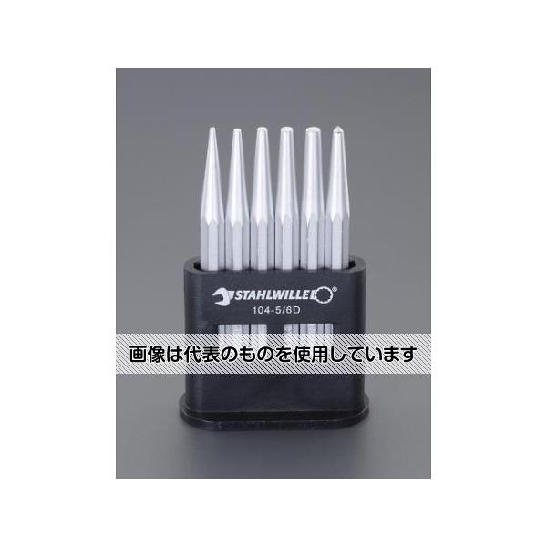 エスコ ６本組 ピンポンチ(ﾃｰﾊﾟｰ･ｾﾝﾀｰ) EA572S-6 1セット