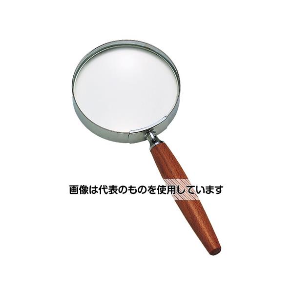 クリアー光学 手持ち木製ハンドルルーペ 拡大鏡 白ガラスレンズ 2.5倍 75mm RA-75 入数：1個