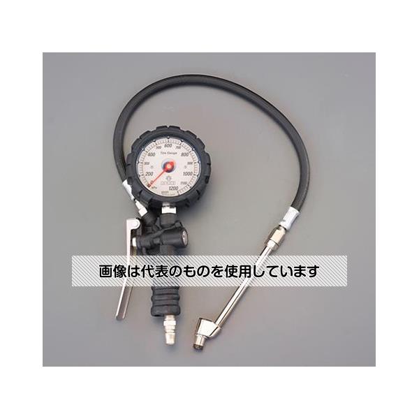 アズワン(AS ONE) 120-1200kPa タイヤゲージ＆チャック EA123CH-13 入数：1個