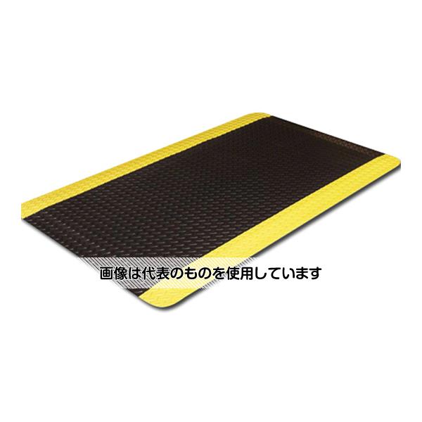 アズワン(AS ONE) 高耐久疲労軽減マット 90×150cm 厚12mm 黒+黄色ライン J2346 入数：1枚