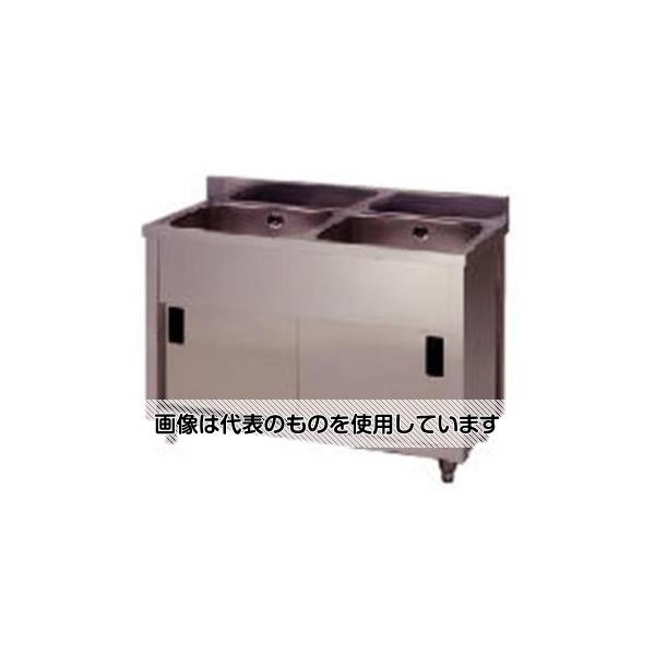 アズワン(AS ONE) 900x450x890mm 二槽キャビネットシンク(SUS430) EA468EF-52 入数：1台