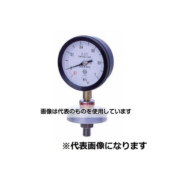 第一計器製作所 隔膜式連成計ねじ式 ダイヤフラムSUS316L封入液シリコン A型 PK-1 AU100 R3/8 0.1/-0.1MPA S25C SUS304 入数：1個