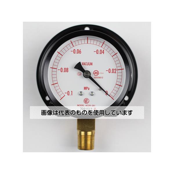 長野計器 普通形圧力計(Φ75) 真空計(負圧計) 立形B枠 -0.1～0MPa AC20-281 入数：1個