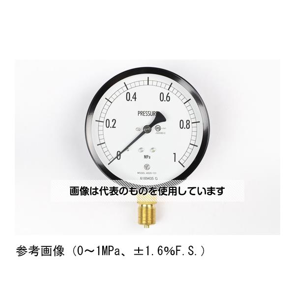 長野計器 普通形圧力計(Φ100) 立形A枠 -0.1～1MPa AE20-131 入数：1個