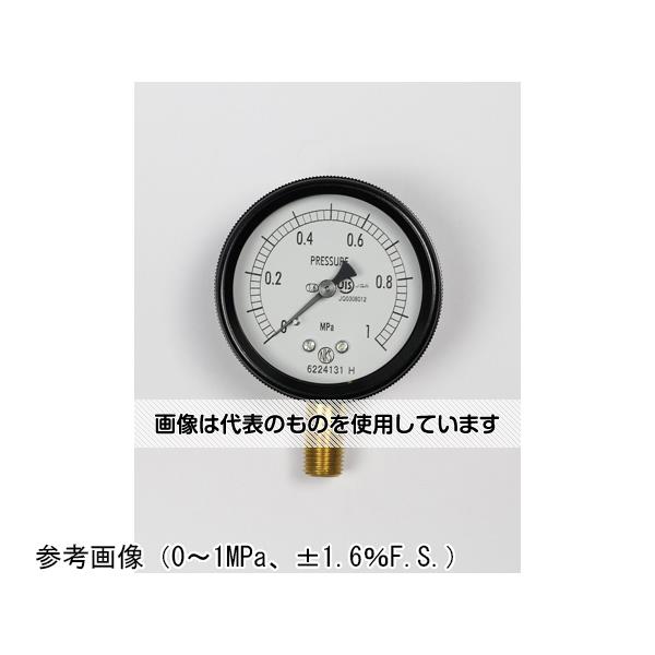 長野計器 密閉型圧力計(60Φ) 立形A枠 -0.1～0.6MPa BA10-171 入数：1個