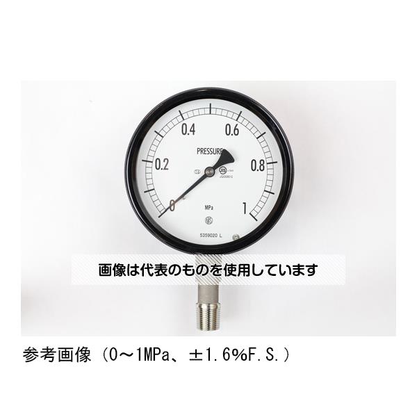 長野計器 密閉型圧力計(100Φ) 立形A枠 0.5MPa BE12-183 入数：1個