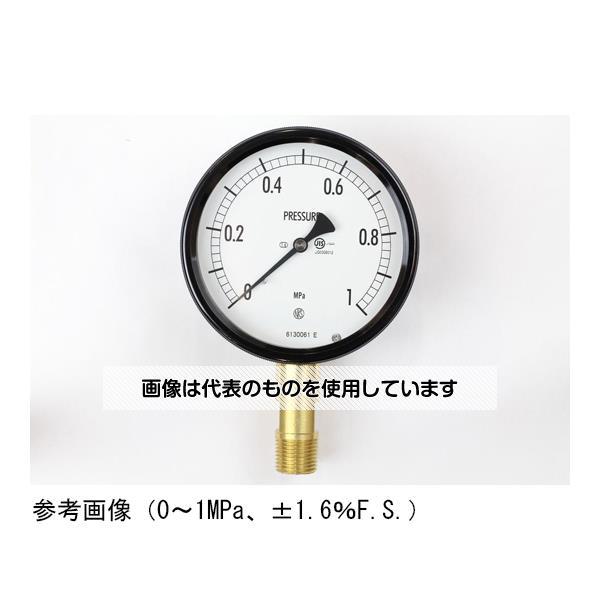 長野計器 密閉型圧力計(100Φ) 立形A枠 2.5MPa BE12-191 入数：1個