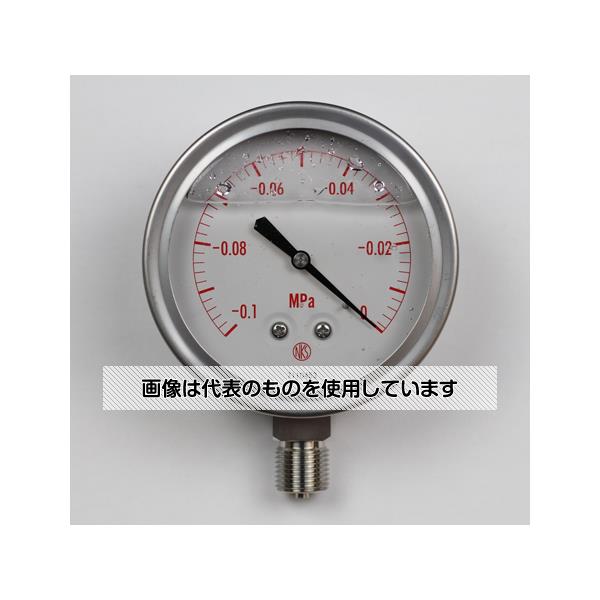 長野計器 グリセリン入圧力計(100Φ) -0.1～0MPa 真空計(負圧計) GV42-143 入数：1個