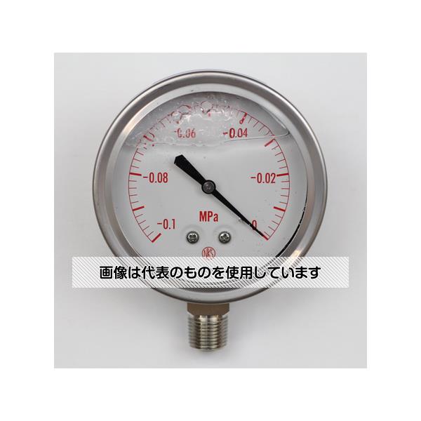 長野計器 グリセリン入圧力計(100Φ) -0.1～0MPa 真空計(負圧計) GV42-193 入数：1個