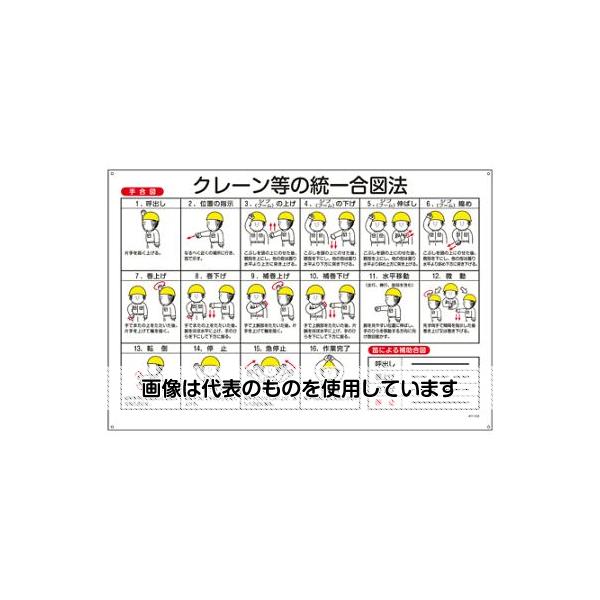 アズワン(AS ONE) 600x900mm クレーン等の統一合図法 EA983AK-82 入数:1枚