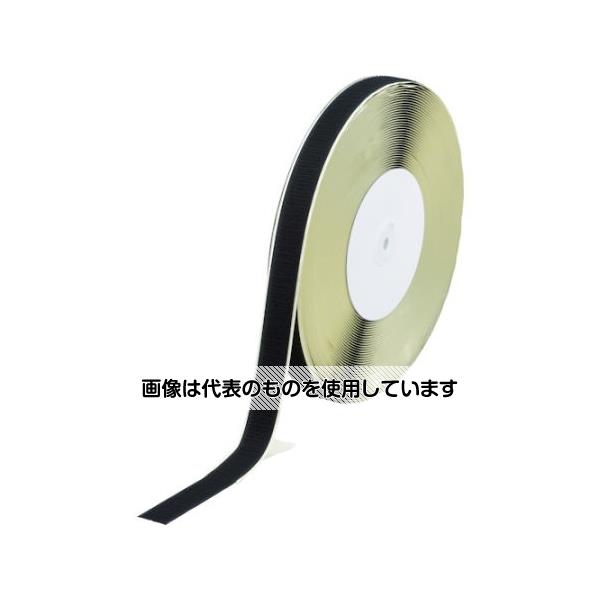 トラスコ中山 マジックテープ 糊付A側 幅25mmX長さ25m 黒 TMAN-2525-BK 入数：1巻