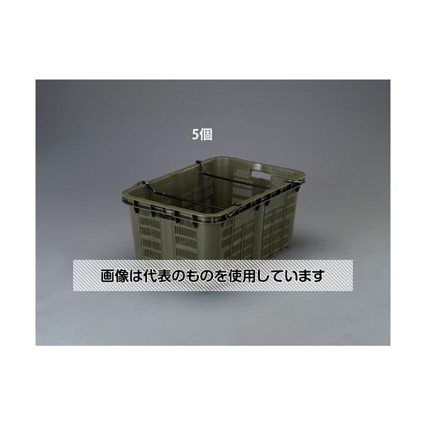 エスコ 808x553x370mm/119.6L コンテナ(OD/5個) EA506AB-19E 入数：1セット