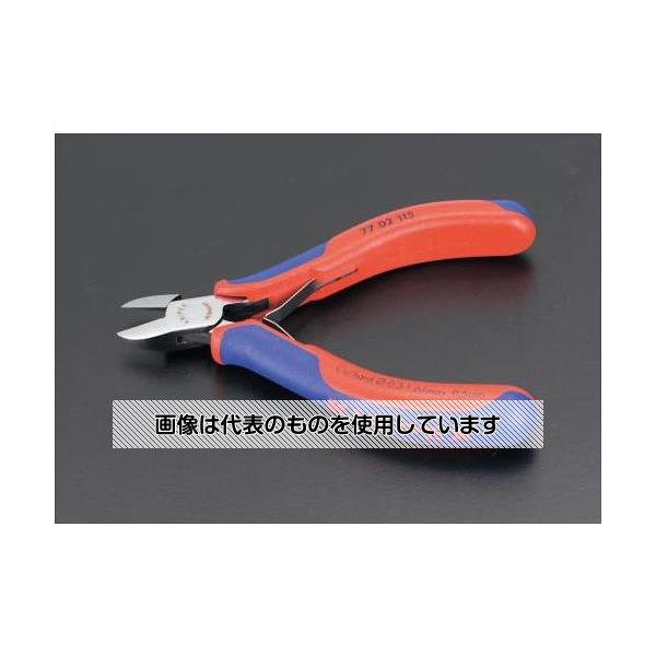 アズワン(AS ONE) 115mm 精密用ニッパー(グリップ・バネ付/斜刃) EA535KD-1 入数:1個