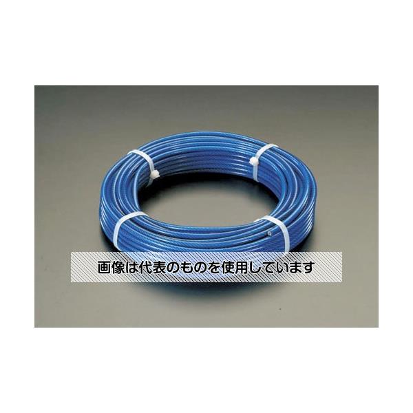エスコ 2/ 4mmx100m/6x 7 ワイヤーロープ(スチール製･PVCコート) EA628SM-200 入数：1巻