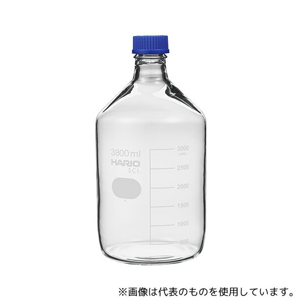 HARIO NBO-3.8L-SCI 耐熱ねじ口瓶(液切リング付) GL-45 3800mL