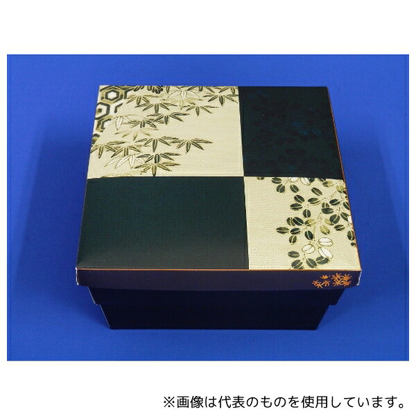 北原産業 55-55 紙ボックス 二段弁当 睦月/はなふさセット こと弁(萌芽)1箱(25枚×4袋入)