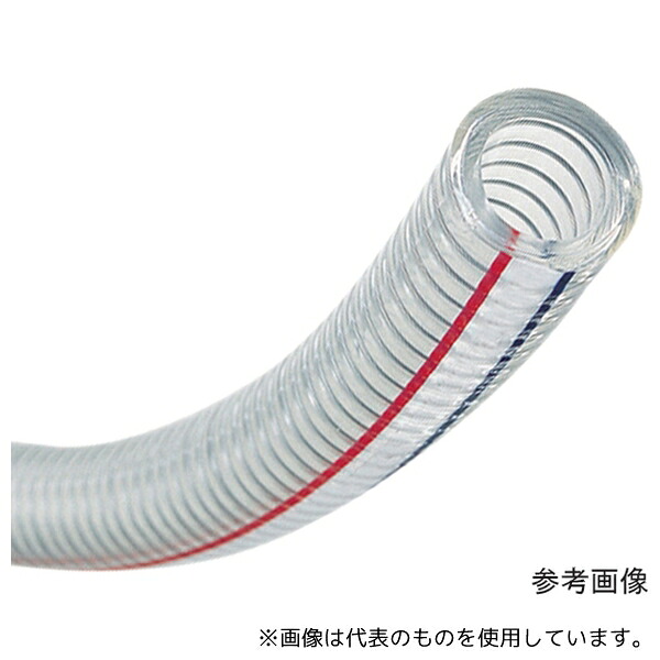 トヨックス TS-38-15 水・油・薬品・エアー用耐圧ホース(工場設備・機械配管用) トヨスプリングホース 内径38mm×外径48mm 長さ15m