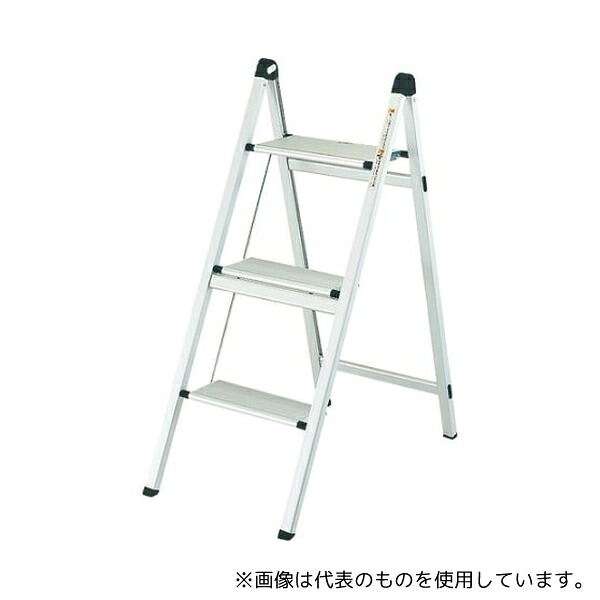 トラスコ中山 TAU-3UF 薄型幅広踏台(片側昇降タイプ) 3段 高さ800mm
