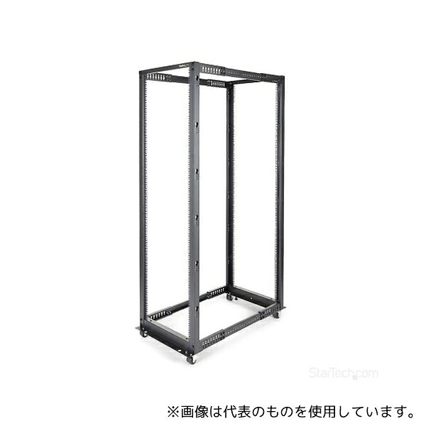 StarTech.com 4POSTRACK42 サーバーラック/オープンフレーム/42U/4ポスト/19インチ/奥行56～101cm/ネットワーク データセンターラック