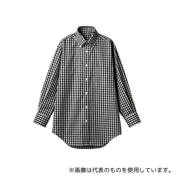 住商モンブラン CG2503-1 シャツ 兼用 長袖 黒チェック S