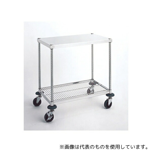 キャニオン W2A-S4606 W2型 ワークテーブルワゴン (棚板・柱/SUS304) D460×W610×H815mm