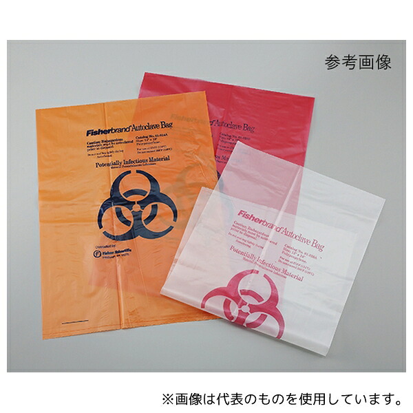 Fisher Scientific 01-828A バイオハザードオートクレーブバッグ 赤 200×300×0.05mm 1箱(200枚入)