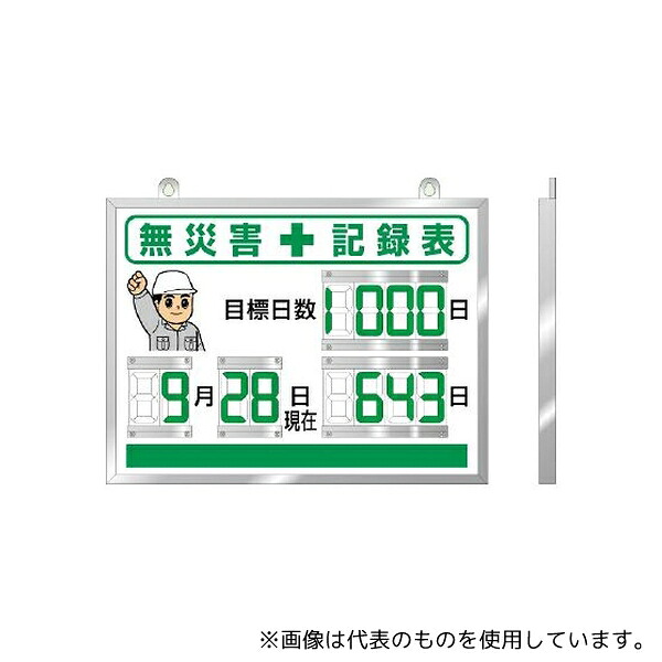 ユニット 867-18A デジタル数字型無災害記録表