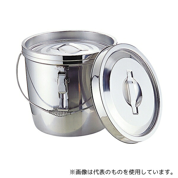 エムテートリマツ 18-8二重汁食缶(クリップ付) ツル取手 6L｜セミプロＤＩＹ店ファースト
