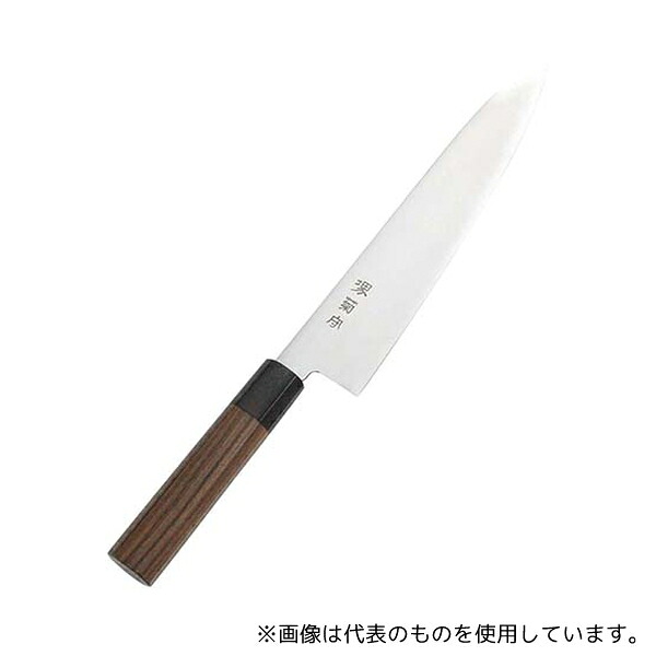 堺菊守 8500600 堺菊守(モリブデン鋼)和式 ウォールナット柄 切付牛刀 21cm
