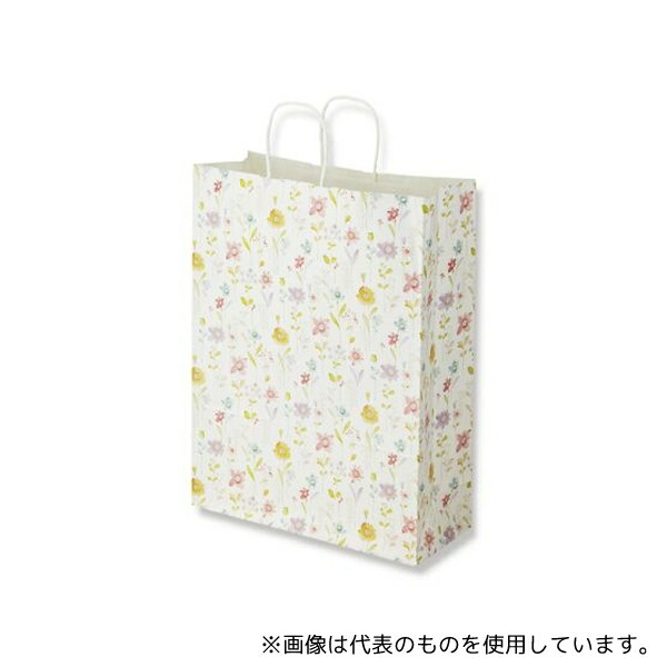 HEIKO 3283412 手提げ紙袋 25チャームバッグ カスタム判 フラワーアラカルト 50枚