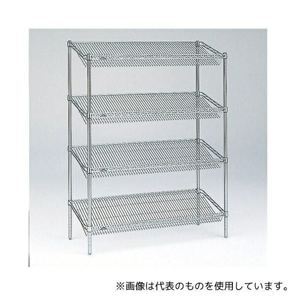エレクター ST1220STP1590W4 スランテッドエレクター・シェルフ W1212×D460×H1587mm(P) DB付 4段