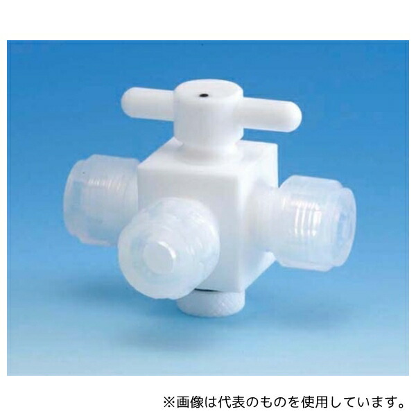 フロン工業 F-2010-003 オールPTFE3方バルブ 10φ(接続型)