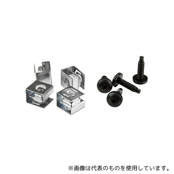 StarTech.com CLPSCRW1032 サーバーラック用スライド式ケージナット & インチネジ(ユニファイ細目ねじ No.10-32 UNF) 各50個入りパック